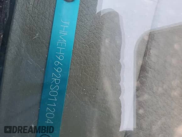 1994 Honda Civic with VIN JHMEH9692RS011204, listed as a Copart auction lot 78037084 with 46,313 mi miles and Salvage title. Bid and sale history available at DreamBid. Image 12.