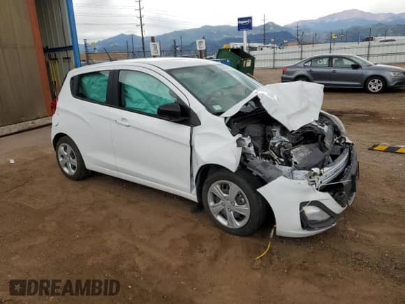 2022 Chevrolet Spark LS with VIN KL8CB6SA2NC033662, listed as a Copart auction lot 80412575 with Not provided miles and Salvage title. Bid and sale history available at DreamBid. Image 4.