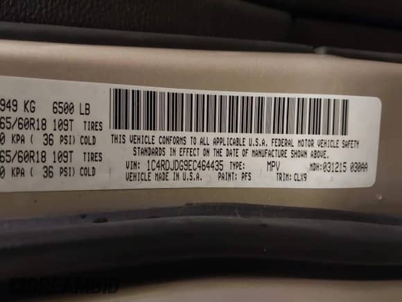 2014 Dodge Durango Limited с VIN 1C4RDJDG9EC464435, выставлен на аукционе IAAI как лот 42805230 с пробегом 141 349 миль миль и . История ставок и продаж доступна на DreamBid. Изображение 9.