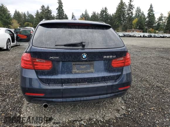2014 BMW 3 Series 328d xDrive with VIN WBA3K5C5XEKT33794, listed as a Copart auction lot 81820665 with 155,206 mi miles and Salvage title. Bid and sale history available at DreamBid. Image 6.