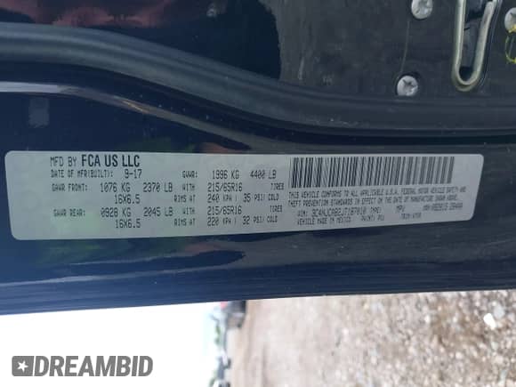 2018 Jeep Compass Sport with VIN 3C4NJCAB2JT187010, listed as a IAAI auction lot 42607545 with 94,715 mi miles and . Bid and sale history available at DreamBid. Image 9.