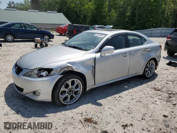 2006 Lexus IS 250 with VIN JTHCK262965004103, listed as a Copart auction lot 59320495 with 121,722 mi miles and Salvage title. Bid and sale history available at DreamBid. Image 1.