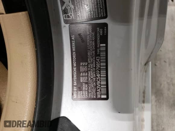 2015 BMW 4 Series 428i xDrive с VIN WBA3V9C54FP798543, выставлен на аукционе Copart как лот 42087475 с пробегом Не указан миль и Списание • Salvage title. История ставок и продаж доступна на DreamBid. Изображение 12.