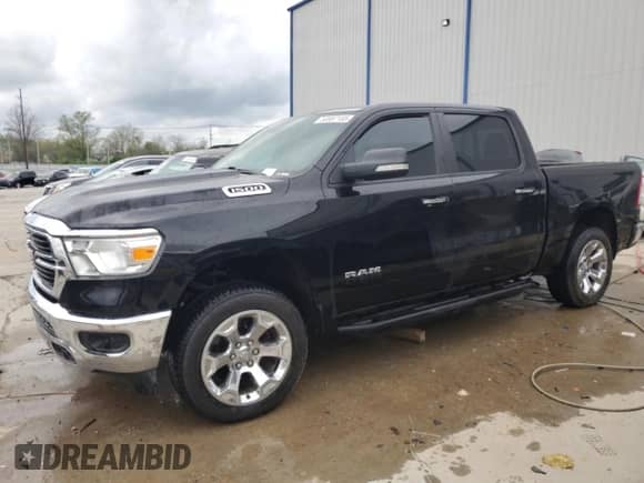 2020 Ram 1500 Big Horn with VIN 1C6RRFFGXLN284448, listed as a Copart auction lot 53957155 with 42,651 mi miles and Salvage title. Bid and sale history available at DreamBid. Image 1.