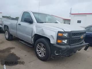2014 Chevrolet Silverado 1500 Work Truck z VIN 1GCNCPEH0EZ374552, wystawiony jako IAAI lot #41944733 z przebiegiem 131 071 mil mil oraz . Historia ofert i sprzedaży dostępna na DreamBid. Obrazek 1.