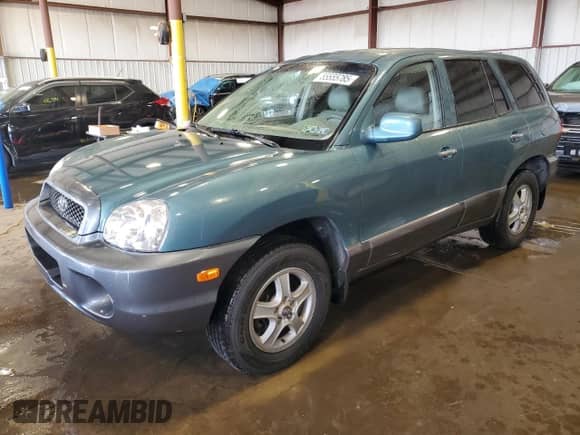 2002 Hyundai Santa Fe GLS z VIN KM8SC13D82U337771, wystawiony jako Copart lot #55555785 z przebiegiem 84 665 mil mil oraz Szkoda całkowita • Salvage title. Historia ofert i sprzedaży dostępna na DreamBid. Obrazek 1.