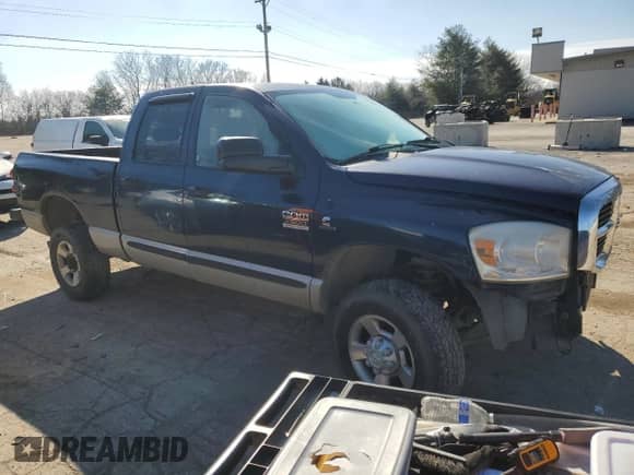 2007 Dodge 2500 SLT with VIN 1D7KS28C57J543352, listed as a Copart auction lot 44964395 with 276,528 mi miles and Salvage title. Bid and sale history available at DreamBid. Image 4.