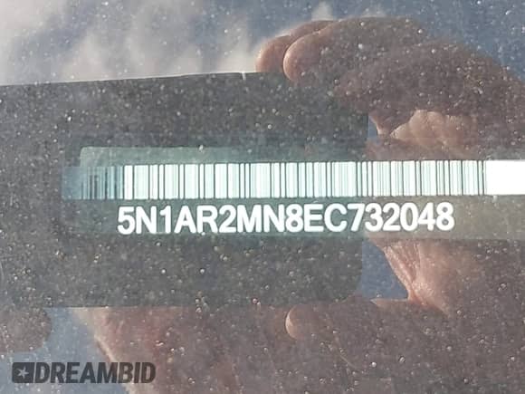 2014 Nissan Pathfinder SV z VIN 5N1AR2MN8EC732048, wystawiony jako IAAI lot #43437592 z przebiegiem 133 609 mil mil oraz . Historia ofert i sprzedaży dostępna na DreamBid. Obrazek 9.