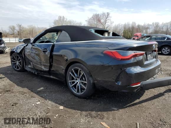 2022 BMW 4 Series 430i with VIN WBA23AT02NCH83569, listed as a Copart auction lot 53329575 with Not provided miles and Salvage title. Bid and sale history available at DreamBid. Image 2.