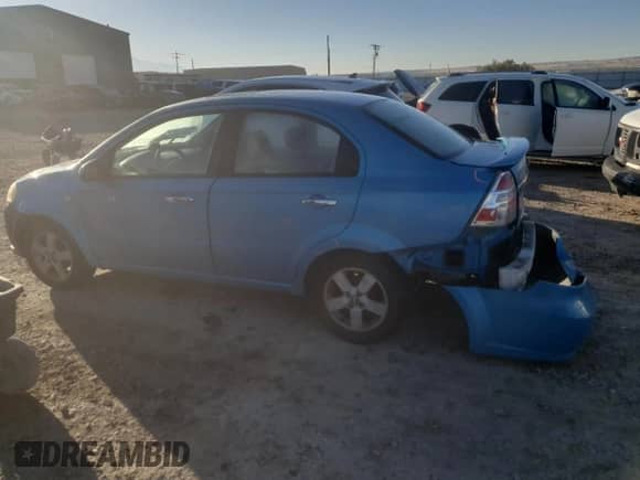 2007 Chevrolet Aveo LS with VIN KL1TD56657B142005, listed as a Copart auction lot 85305185 with 146,502 mi miles and Salvage title. Bid and sale history available at DreamBid. Image 2.