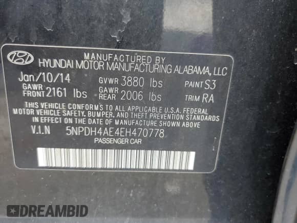 2014 Hyundai Elantra SE z VIN 5NPDH4AE4EH470778, wystawiony jako Copart lot #80684515 z przebiegiem 133 487 mil mil oraz Szkoda całkowita • Salvage title. Historia ofert i sprzedaży dostępna na DreamBid. Obrazek 12.