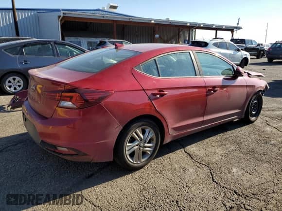 2019 Hyundai Elantra SEL with VIN KMHD84LF5KU745870, listed as a Copart auction lot 69482805 with 180,624 mi miles and Salvage title. Bid and sale history available at DreamBid. Image 3.
