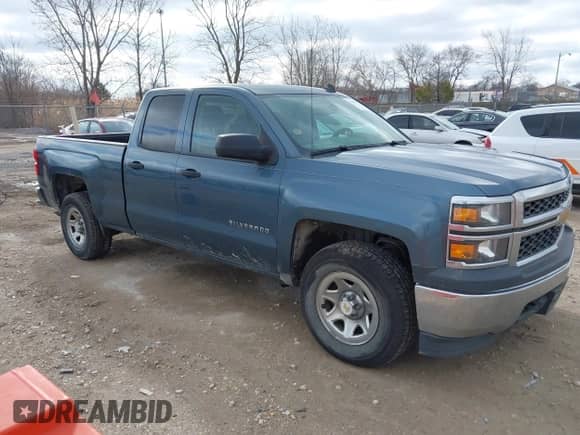 2014 Chevrolet Silverado 1500 Work Truck z VIN 1GCVKPEH1EZ141556, wystawiony jako IAAI lot #41866774 z przebiegiem 158 279 mil mil oraz . Historia ofert i sprzedaży dostępna na DreamBid. Obrazek 1.