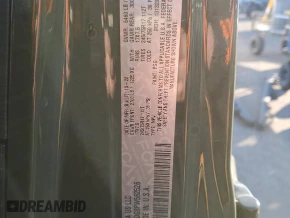 2023 Jeep Wrangler Sport Altitude с VIN 1C4HJXDG8PW562526, выставлен на аукционе Copart как лот 44655425 с пробегом 38 012 миль миль и Списание • Salvage title. История ставок и продаж доступна на DreamBid. Изображение 14.