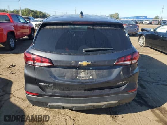 2022 Chevrolet Equinox LT with VIN 2GNAXUEVXN6151638, listed as a Copart auction lot 81665815 with 56,750 mi miles and Salvage title. Bid and sale history available at DreamBid. Image 6.