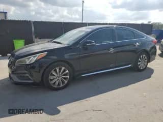 2016 Hyundai Sonata Sport with VIN 5NPE34AF6GH420575, listed as a Copart auction lot 83955815 with 132,193 mi miles and Salvage title. Bid and sale history available at DreamBid. Image 1.