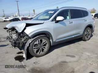 2019 Hyundai Santa Fe Limited z VIN 5NMS53AA4KH040880, wystawiony jako Copart lot #82329995 z przebiegiem 82 179 mil mil oraz Szkoda całkowita • Salvage title. Historia ofert i sprzedaży dostępna na DreamBid. Obrazek 1.