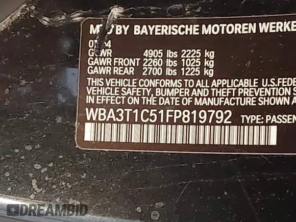 2015 BMW 4 Series 428i xDrive с VIN WBA3T1C51FP819792, выставлен на аукционе IAAI как лот 42367970 с пробегом 62 920 миль миль и . История ставок и продаж доступна на DreamBid. Изображение 9.