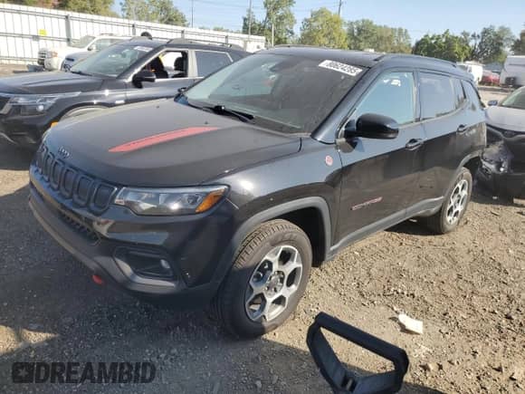 2022 Jeep Compass Trailhawk с VIN 3C4NJDDB3NT224069, выставлен на аукционе Copart как лот 80624285 с пробегом 41 932 миль миль и Чистый • Clean title. История ставок и продаж доступна на DreamBid. Изображение 1.