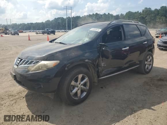 2009 Nissan Murano SL with VIN JN8AZ18U09W100895, listed as a Copart auction lot 67638975 with 224,350 mi miles and Salvage title. Bid and sale history available at DreamBid. Image 1.