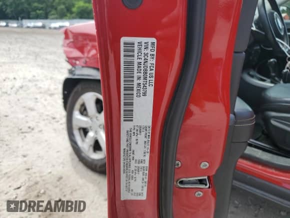 2021 Jeep Compass Latitude with VIN 3C4NJDBB0MT543799, listed as a Copart auction lot 64437985 with 46,999 mi miles and Salvage title. Bid and sale history available at DreamBid. Image 14.