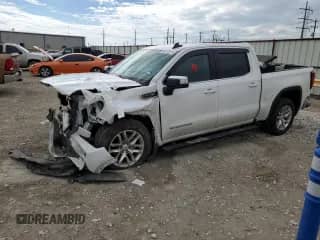 2021 GMC Sierra 1500 SLE with VIN 3GTP8BED1MG285484, listed as a Copart auction lot 58712914 with Not provided miles and Salvage title. Bid and sale history available at DreamBid. Image 1.