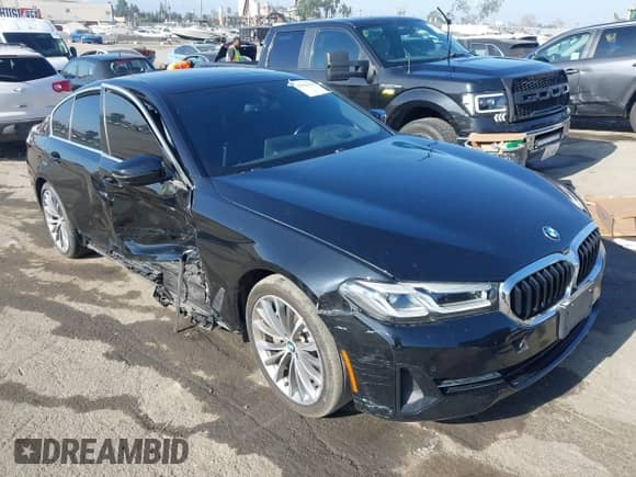 2021 BMW 5 Series 530i with VIN WBA53BH02MWX17304, listed as a IAAI auction lot 43012524 with 37,491 mi miles and . Bid and sale history available at DreamBid. Image 1.