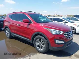 2016 Hyundai Santa Fe with VIN 5XYZU3LB8GG359773, listed as a IAAI auction lot 43067313 with 87,410 mi miles and . Bid and sale history available at DreamBid. Image 1.