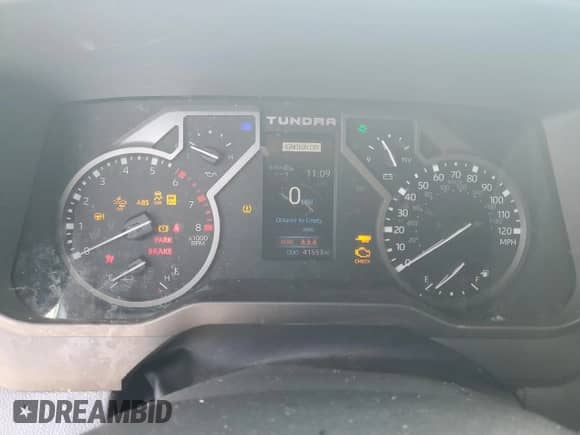 2023 Toyota Tundra SR5 with VIN 5TFLA5DA7PX091909, listed as a Copart auction lot 65140335 with 41,553 mi miles and Salvage title. Bid and sale history available at DreamBid. Image 9.