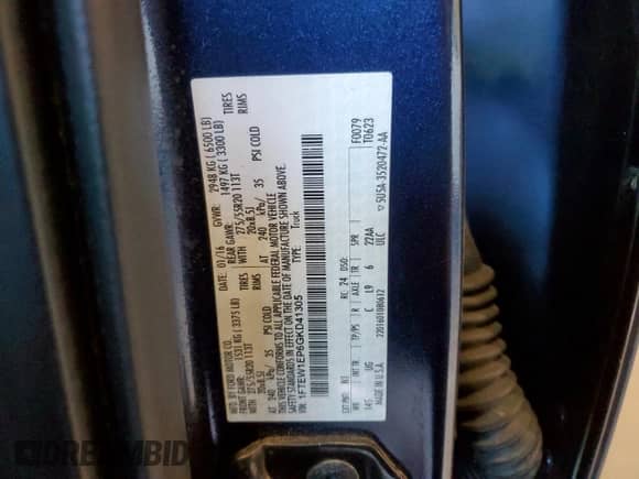 2016 Ford F-150 XLT z VIN 1FTEW1EP6GKD41305, wystawiony jako Copart lot #85852535 z przebiegiem 129 590 mil mil oraz Szkoda całkowita • Salvage title. Historia ofert i sprzedaży dostępna na DreamBid. Obrazek 12.