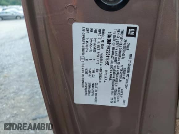 2002 Chevrolet Astro с VIN 1GNDM19X22B113295, выставлен на аукционе Copart как лот 66072505 с пробегом 116 089 миль миль и Списание • Salvage title. История ставок и продаж доступна на DreamBid. Изображение 13.