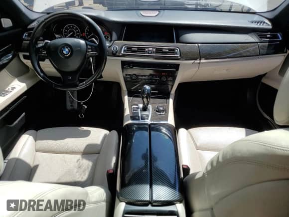 2013 BMW 7 Series 750Li with VIN WBAYE8C53DD132756, listed as a Copart auction lot 63624835 with 89,842 mi miles and Salvage title. Bid and sale history available at DreamBid. Image 8.