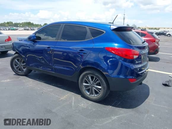 2014 Hyundai Tucson GLS with VIN KM8JT3AF3EU801906, listed as a IAAI auction lot 42881921 with 109,880 mi miles and . Bid and sale history available at DreamBid. Image 3.
