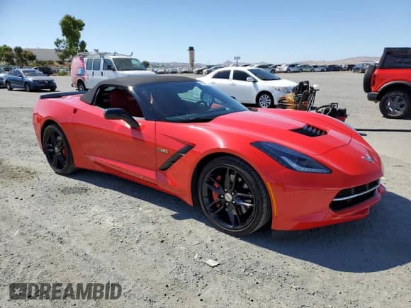 2014 Chevrolet Corvette Z51 3LT with VIN 1G1YL3D72E5125636, listed as a Copart auction lot 63268705 with 45,081 mi miles and Salvage title. Bid and sale history available at DreamBid. Image 4.