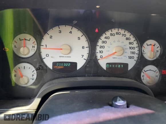 2002 Dodge 1500 with VIN 1B7HA18ZX2J116215, listed as a Copart auction lot 63845375 with 208,322 mi miles and Salvage title. Bid and sale history available at DreamBid. Image 9.