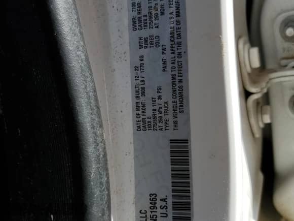 2023 Ram 1500 Big Horn with VIN 1C6SRFBT7PN519463, listed as a Copart auction lot 48437195 with 67,112 mi miles and Salvage title. Bid and sale history available at DreamBid. Image 12.