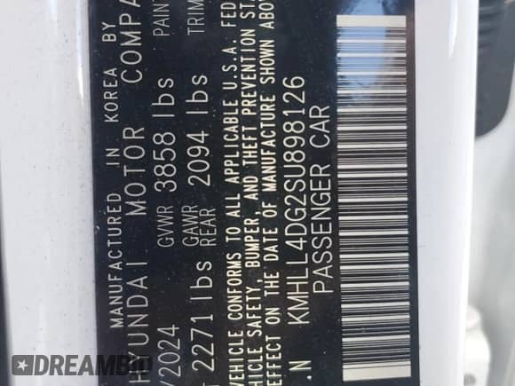 2025 Hyundai Elantra SE with VIN KMHLL4DG2SU898126, listed as a Copart auction lot 69808525 with 8,327 mi miles and Salvage title. Bid and sale history available at DreamBid. Image 12.