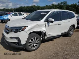 2022 Honda Pilot EX-L z VIN 5FNYF5H55NB011826, wystawiony jako Copart lot #63923025 z przebiegiem 41 957 mil mil oraz Szkoda całkowita • Salvage title. Historia ofert i sprzedaży dostępna na DreamBid. Obrazek 1.