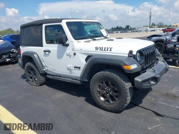 2021 Jeep Wrangler Sport S with VIN 1C4GJXAN4MW804495, listed as a IAAI auction lot 43051939 with 36,306 mi miles and . Bid and sale history available at DreamBid. Image 1.