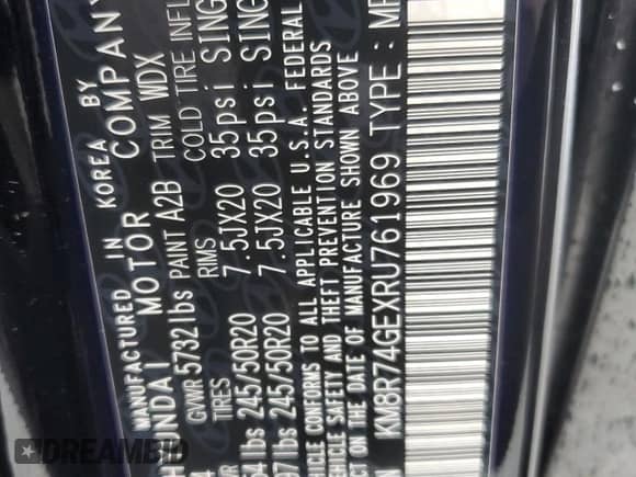 2024 Hyundai Palisade Calligraphy с VIN KM8R74GEXRU761969, выставлен на аукционе Copart как лот 79334474 с пробегом 5 796 миль миль и Списание • Salvage title. История ставок и продаж доступна на DreamBid. Изображение 14.