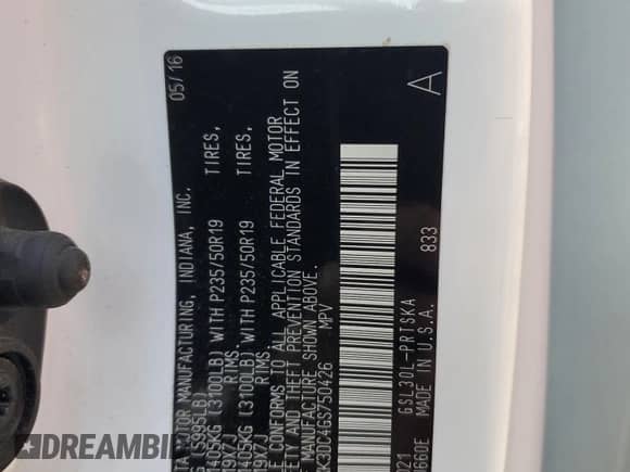 2016 Toyota Sienna SE with VIN 5TDXK3DC4GS750426, listed as a Copart auction lot 67600425 with 140,060 mi miles and Salvage title. Bid and sale history available at DreamBid. Image 13.