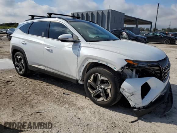 2022 Hyundai Tucson Limited with VIN 5NMJE3AE6NH158156, listed as a Copart auction lot 85897494 with 13,694 mi miles and Salvage title. Bid and sale history available at DreamBid. Image 4.