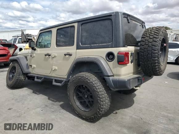 2022 Jeep Wrangler Unlimited Sport S with VIN 1C4HJXDG6NW221820, listed as a Copart auction lot 72015225 with 14,922 mi miles and Salvage title. Bid and sale history available at DreamBid. Image 2.