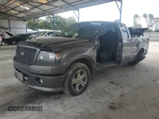 2007 Ford F-150 XL with VIN 1FTPX12V97KC08577, listed as a Copart auction lot 81140185 with 145,568 mi miles and Salvage title. Bid and sale history available at DreamBid. Image 1.