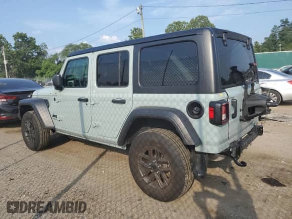 2024 Jeep Wrangler Sport S with VIN 1C4PJXDG6RW257105, listed as a Copart auction lot 66905825 with 58,376 mi miles and Salvage title. Bid and sale history available at DreamBid. Image 2.