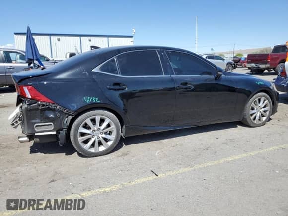 2015 Lexus IS 250 with VIN JTHBF1D29F5065996, listed as a Copart auction lot 55255545 with 98,614 mi miles and Salvage title. Bid and sale history available at DreamBid. Image 3.
