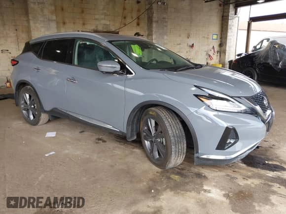 2024 Nissan Murano Platinum with VIN 5N1AZ2DS4RC104967, listed as a IAAI auction lot 41992691 with 5,307 mi miles and . Bid and sale history available at DreamBid. Image 1.