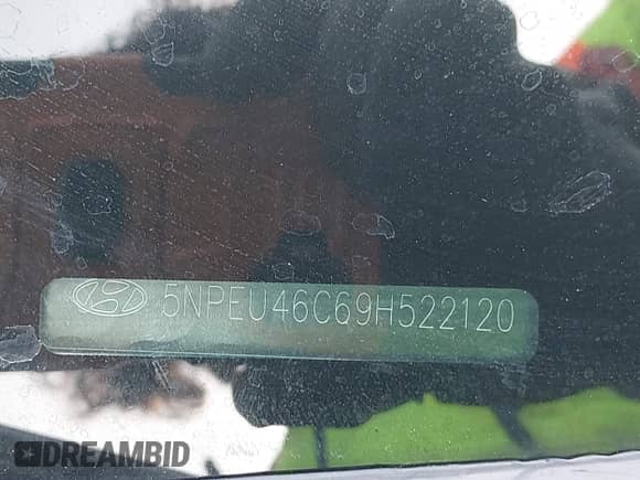 2009 Hyundai Sonata Limited with VIN 5NPEU46C69H522120, listed as a IAAI auction lot 41872754 with 92,528 mi miles and . Bid and sale history available at DreamBid. Image 9.