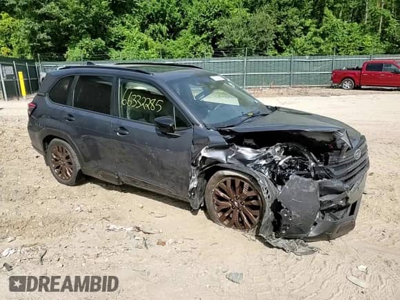 2025 Subaru Forester Special Sports with VIN JF2SLDHC9SH439354, listed as a Copart auction lot 66332285 with 7,609 mi miles and Salvage title. Bid and sale history available at DreamBid. Image 14.