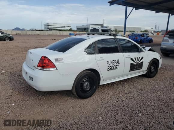 2012 Chevrolet Impala Police Police z VIN 2G1WD5E36C1233624, wystawiony jako Copart lot #63424895 z przebiegiem 106 205 mil mil oraz Szkoda całkowita • Salvage title. Historia ofert i sprzedaży dostępna na DreamBid. Obrazek 3.